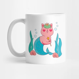 Lovely Mermaid Cat Mug